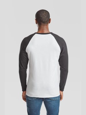 Fruit Of The Loom Valueweight Open End 165 Regular Fit LS Baseball Tee Adult - Image 6