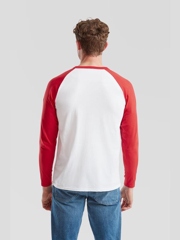 Fruit Of The Loom Valueweight Open End 165 Regular Fit LS Baseball Tee Adult