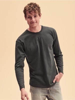 Fruit Of The Loom Valueweight Open End 165 Regular Fit LS Tee Adult - Image 1