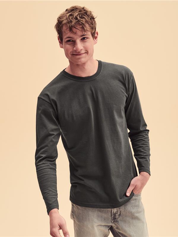Fruit Of The Loom Valueweight Open End 165 Regular Fit LS Tee Adult