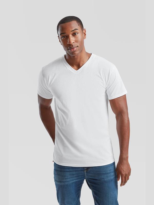 Fruit Of The Loom Valueweight Open End 165 Regular Fit V Neck Tee Adult
