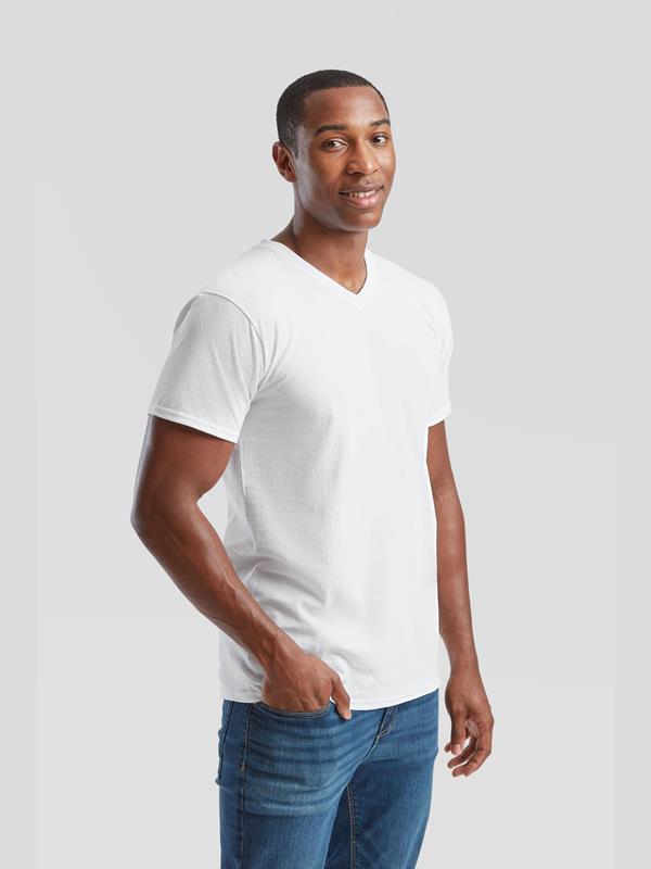Fruit Of The Loom Valueweight Open End 165 Regular Fit V Neck Tee Adult