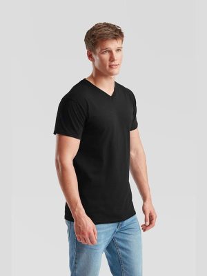 Fruit Of The Loom Valueweight Open End 165 Regular Fit V Neck Tee Adult - Image 7