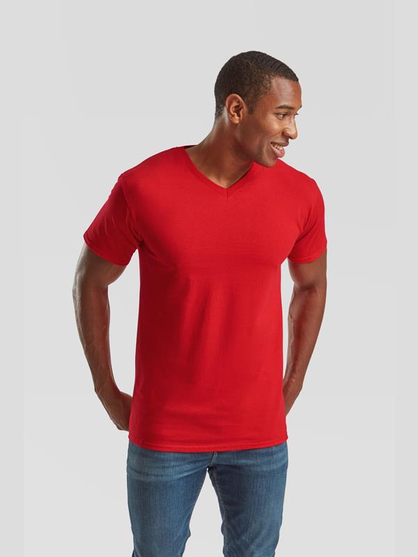 Fruit Of The Loom Valueweight Open End 165 Regular Fit V Neck Tee Adult