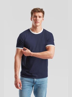 Fruit Of The Loom Valueweight Open End 165 Regular Fit Ringer Tee Adult - Image 11