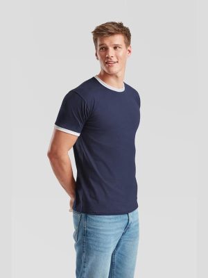 Fruit Of The Loom Valueweight Open End 165 Regular Fit Ringer Tee Adult - Image 13