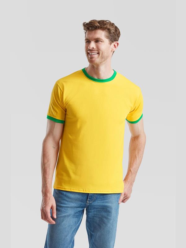 Fruit Of The Loom Valueweight Open End 165 Regular Fit Ringer Tee Adult