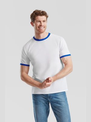 Fruit Of The Loom Valueweight Open End 165 Regular Fit Ringer Tee Adult - Image 53