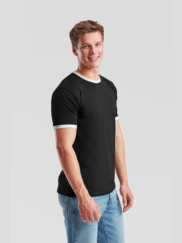 Fruit Of The Loom Valueweight Open End 165 Regular Fit Ringer Tee Adult