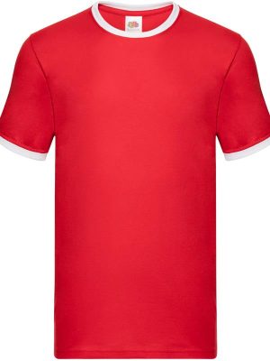 Fruit Of The Loom Valueweight Open End 165 Regular Fit Ringer Tee Adult - Image 14