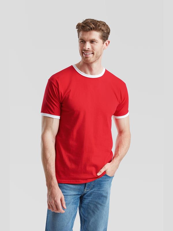 Fruit Of The Loom Valueweight Open End 165 Regular Fit Ringer Tee Adult