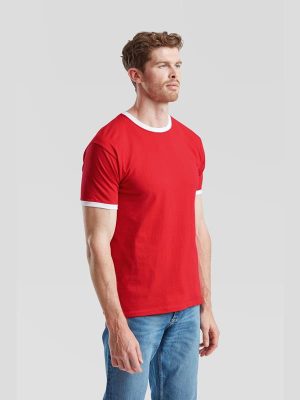 Fruit Of The Loom Valueweight Open End 165 Regular Fit Ringer Tee Adult - Image 19