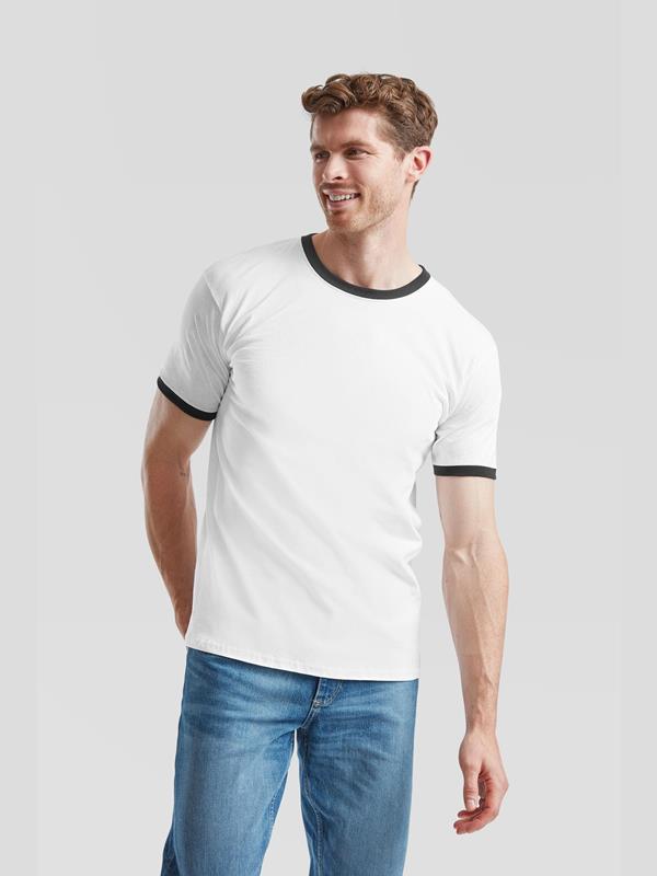 Fruit Of The Loom Valueweight Open End 165 Regular Fit Ringer Tee Adult