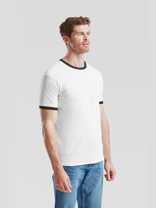 Fruit Of The Loom Valueweight Open End 165 Regular Fit Ringer Tee Adult