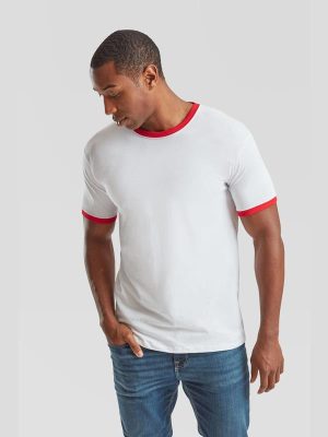 Fruit Of The Loom Valueweight Open End 165 Regular Fit Ringer Tee Adult - Image 47