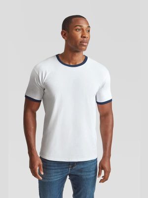 Fruit Of The Loom Valueweight Open End 165 Regular Fit Ringer Tee Adult - Image 41