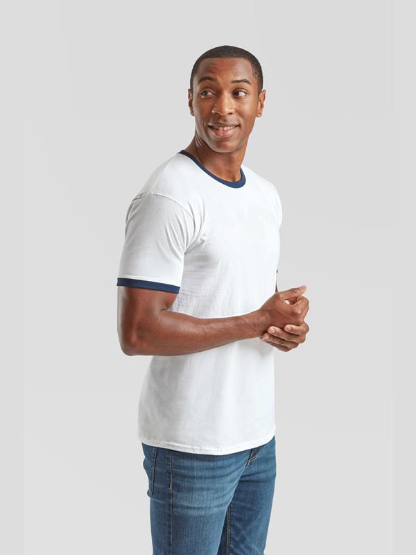 Fruit Of The Loom Valueweight Open End 165 Regular Fit Ringer Tee Adult