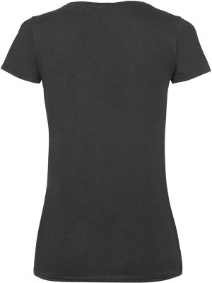 Fruit Of The Loom Valueweight Open End 165 Regular Fit V Neck Tee Ladies - Image 3
