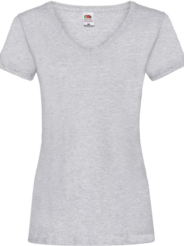 Fruit Of The Loom Valueweight Open End 165 Regular Fit V Neck Tee Ladies