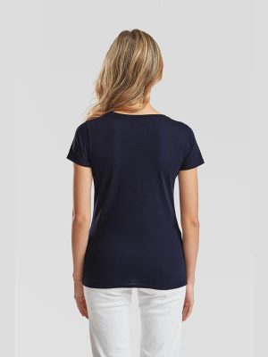 Fruit Of The Loom Valueweight Open End 165 Regular Fit V Neck Tee Ladies - Image 12
