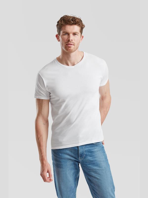 Fruit Of The Loom Iconic Combed 150 Regular Fit V Neck Tee Adult