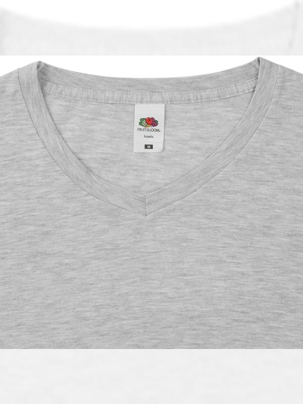 Fruit Of The Loom Iconic Combed 150 Regular Fit V Neck Tee Adult