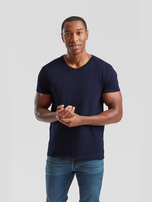 Fruit Of The Loom Iconic Combed 150 Regular Fit V Neck Tee Adult