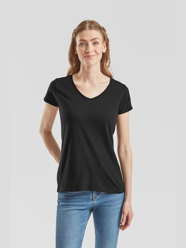 Fruit Of The Loom Iconic Combed 150 Regular Fit V Neck Tee Ladies