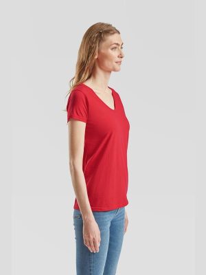 Fruit Of The Loom Iconic Combed 150 Regular Fit V Neck Tee Ladies - Image 25