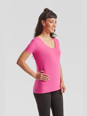 Fruit Of The Loom Iconic Combed 150 Regular Fit V Neck Tee Ladies - Image 19