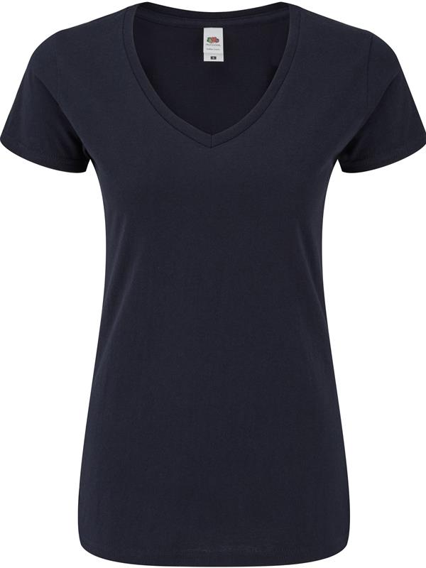 Fruit Of The Loom Iconic Combed 150 Regular Fit V Neck Tee Ladies