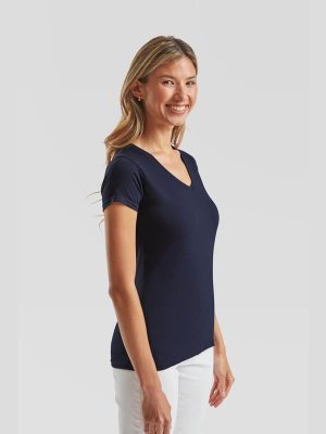 Fruit Of The Loom Iconic Combed 150 Regular Fit V Neck Tee Ladies - Image 13