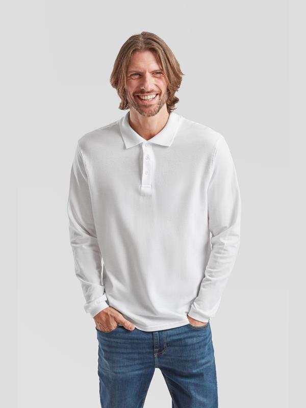 Fruit Of The Loom Premium Open End 180 Regular Fit LS Polo Adult