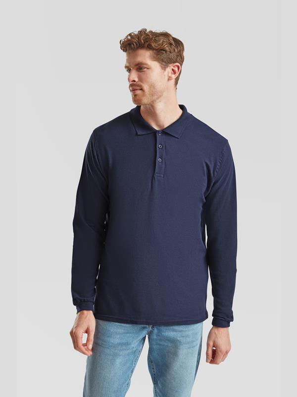 Fruit Of The Loom Premium Open End 180 Regular Fit LS Polo Adult