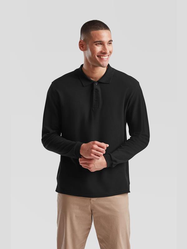 Fruit Of The Loom Premium Open End 180 Regular Fit LS Polo Adult