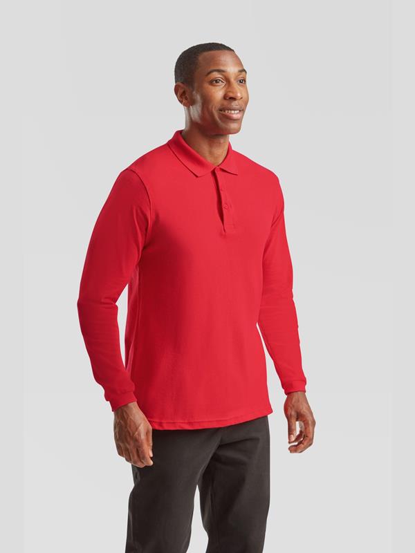 Fruit Of The Loom Premium Open End 180 Regular Fit LS Polo Adult