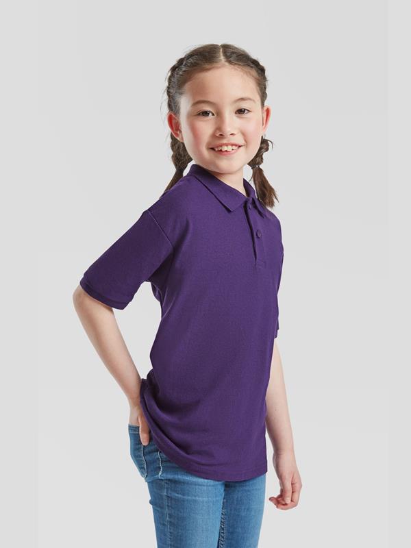 Fruit Of The Loom 6535 Open End 180 Regular Fit Polo Kids