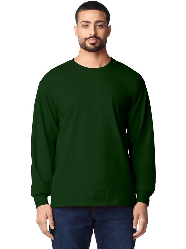 Gildan Ultra Cotton Open End 205 Regular Fit LS Tee Adult