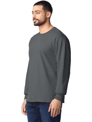 Gildan Ultra Cotton Open End 205 Regular Fit LS Tee Adult - Image 21