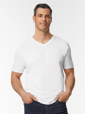 Gildan Softstyle Ringspun 150 Regular Fit V Neck Tee Adult - Image 29