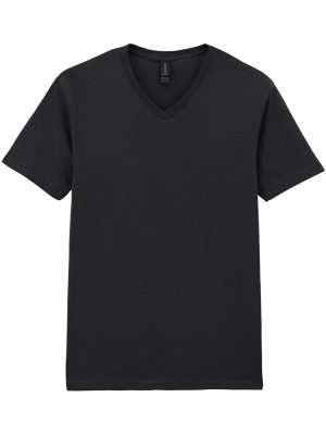 Gildan Softstyle Ringspun 150 Regular Fit V Neck Tee Adult - Image 2