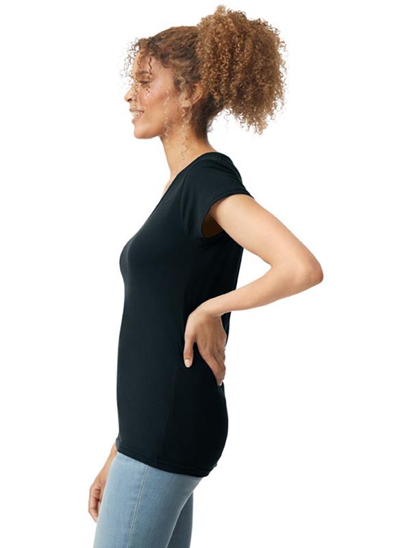 Gildan Softstyle Ringspun 150 Regular Fit V Neck Tee Ladies