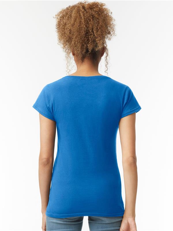 Gildan Softstyle Ringspun 150 Regular Fit V Neck Tee Ladies