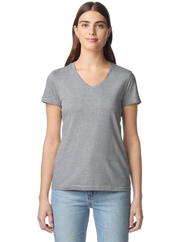Gildan Softstyle Ringspun 150 Regular Fit V Neck Tee Ladies