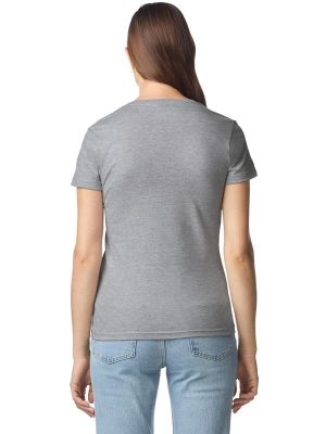 Gildan Softstyle Ringspun 150 Regular Fit V Neck Tee Ladies - Image 21