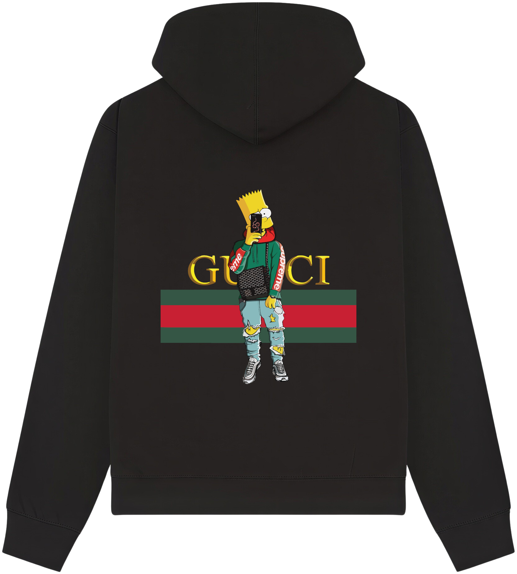 Bart Simpson Dripped Out Printed Premium Hoodie - Image 6