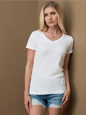 Stedman Classic Ringspun 155 Regular Fit V Neck Tee Ladies - Image 1
