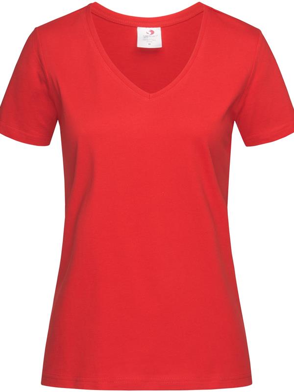 Stedman Classic Ringspun 155 Regular Fit V Neck Tee Ladies
