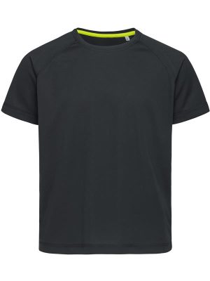 Stedman Mesh Raglan Polyester 140 Regular Fit Tee Kids - Image 2